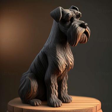 3D model Zwergschnauzer dog (STL)